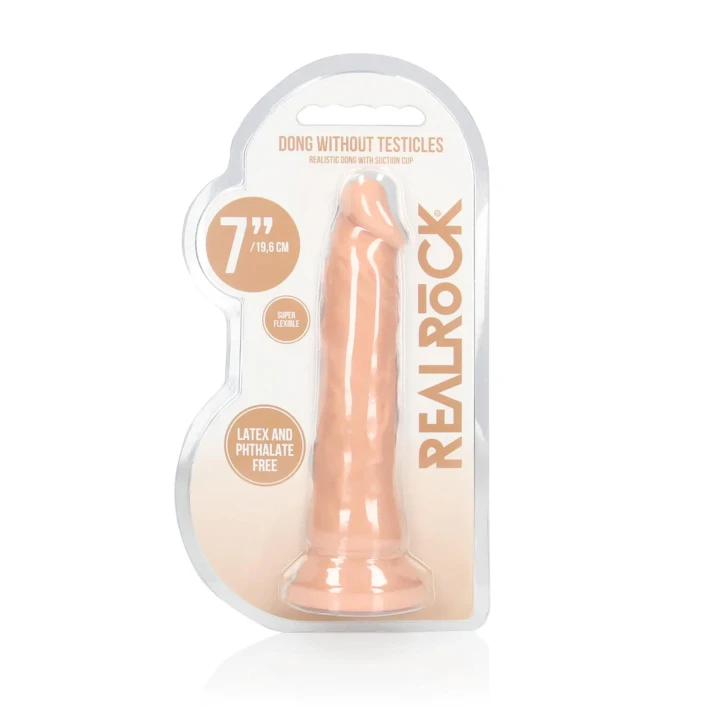 Dildo - Skin TPE, 19 cm długości, realistyczna faktura, ultra-mocna przyssawka