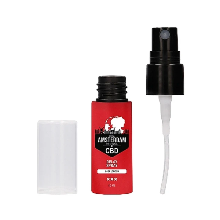 Spray opóźniający CBD - Amsterdam - 15 ml, działanie miejscowe, znieczulający
