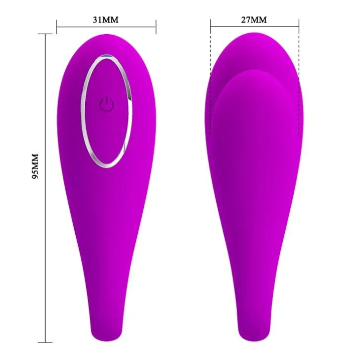 Wibrator silikonowy PRETTY LOVE - AUGUST, 12 funkcji, Bluetooth, wodoodporny