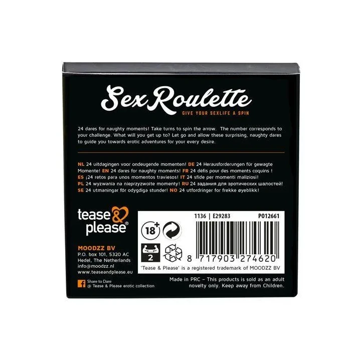 Gra erotyczna Sex Roulette Tease and Please - 24 wyzwania, wersja Naughty Play