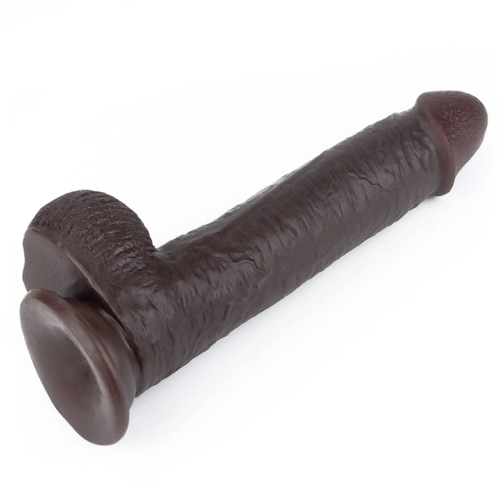 Dildo - Duża Przeźroczystość TPE, 9'' Długość, Skórzana Technologia 2-warstwowa
