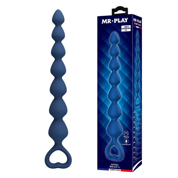 Koraliki analne MR PLAY L — silikon premium, długość 26,7 cm, średnica 2,1–3,3 cm