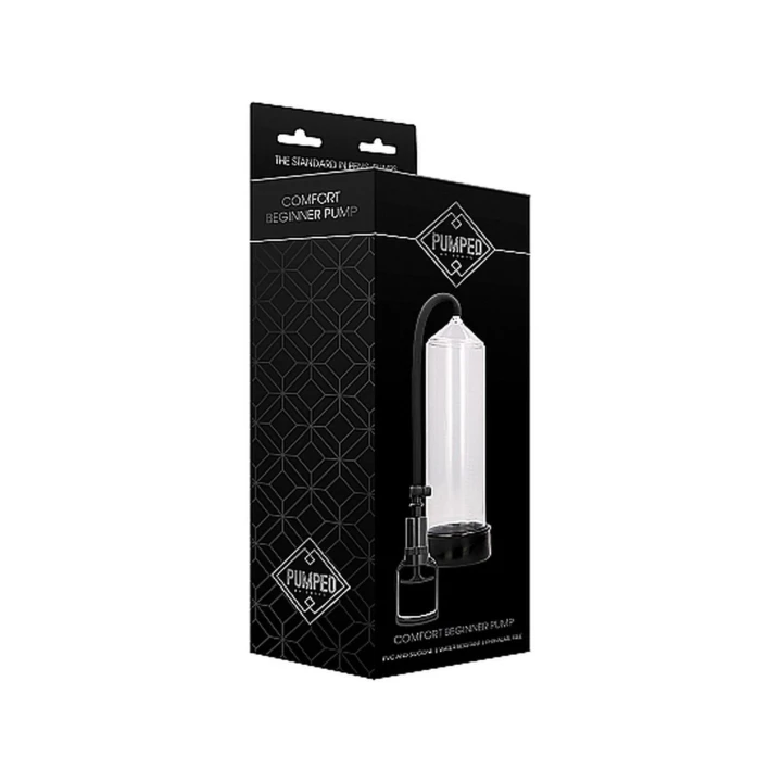 Pompa do penisa PUMPED - 23 cm długości, przezroczysta, z wygodnym uchwytem i zaworem