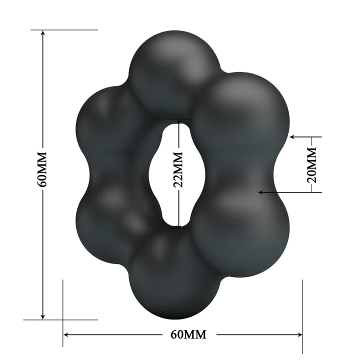 Pierścień na penisa CLAUZELL CRAZY BULL - silikonowy, elastyczny, 2,2 cm w środku