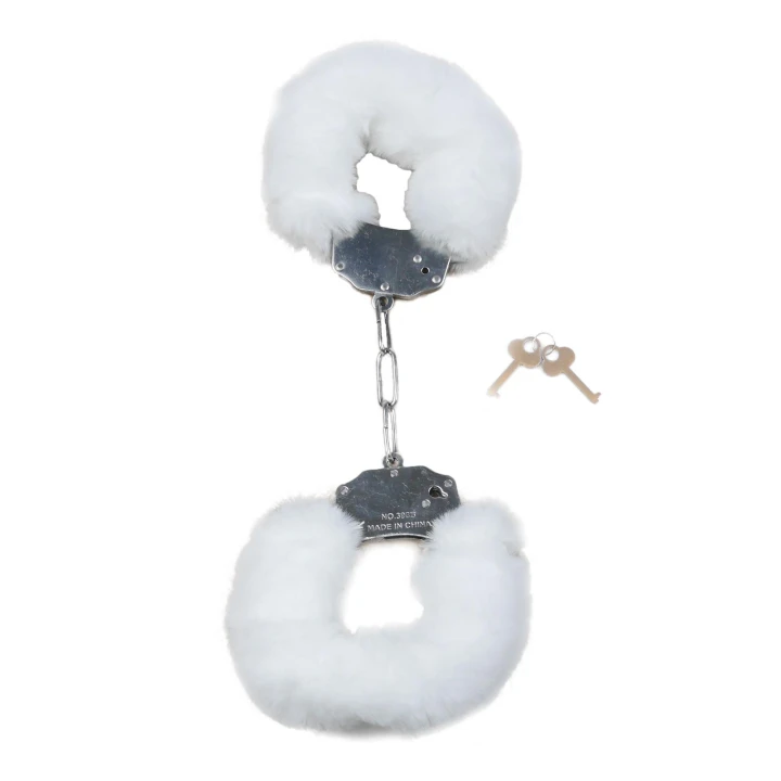 Kajdanki Fetish B - Metalowe z regulacją, pluszowe osłony, 7 cm średnicy