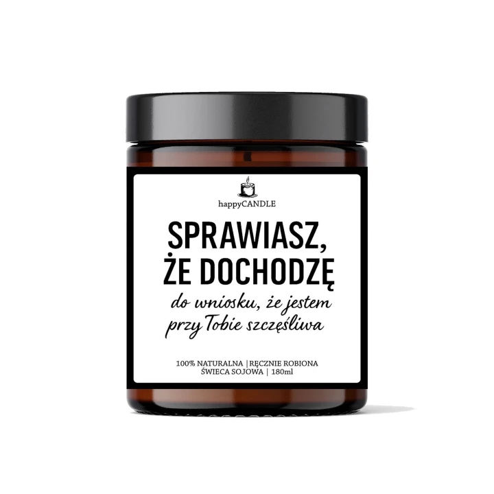 Świeca sojowa, ręcznie robiona, długo paląca się, zapach otulający