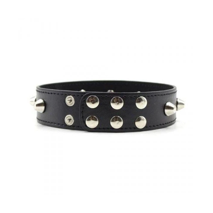 Wiązania-Collare Obroża skórzana Toez4Lovers z ćwiekami i metalowymi kolcami