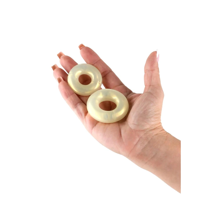 Pierścień erekcyjny Fantasia Double Stack - podwójna konstrukcja, silikon TPE, przyssawka