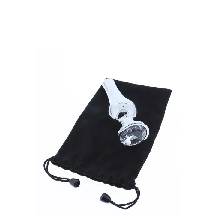 Zestaw korków analnych Gleaming Love – Aluminium, 3 rozmiary, z kamieniem szlachetnym