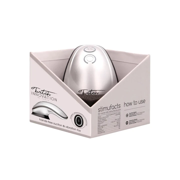 Stymulator łechtaczki Twitch - Silikonowy, wodoodporny, z 10 trybami wibracji