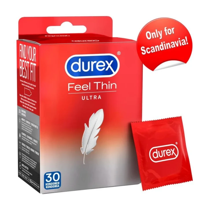 Prezerwatywy Durex Feel Ultra Cienkie 30 - Materiał: Naturkautschuk, Wymiar: 5,2