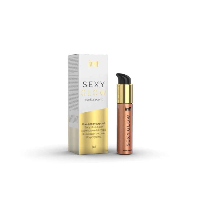 Rozświetlacz do ciała Sexy Glow 60ml z złotymi mikroperłami, natychmiastowy blask i lekka opalenizna