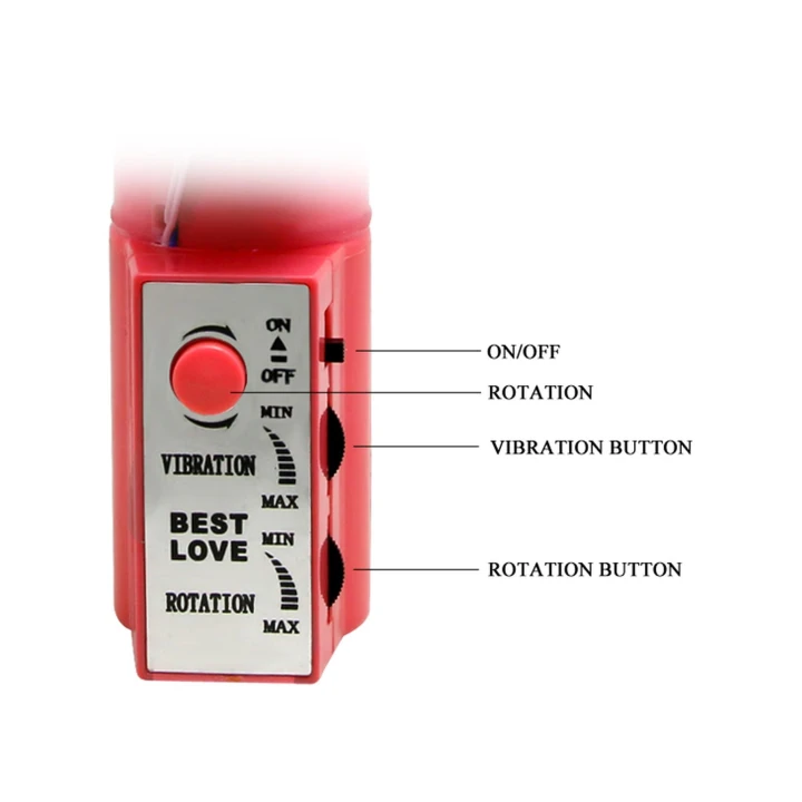 Wibrator królika BAILE-CHRISINA, TPR ABS, z regulowanymi wibracjami, z G-spotem