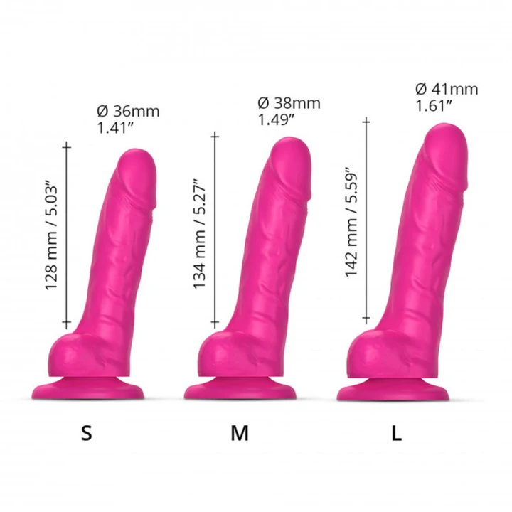 Dildo realistyczne Sliding Skin Fuksja - silikon, wodoodporny, ergonomiczny 18cm
