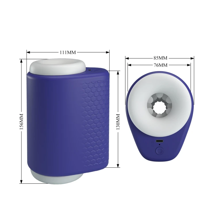 Masturbator PRETTY LOVE - Dj Lady, TPR, 5 funkcji wibracji, 5 ustawień ssania