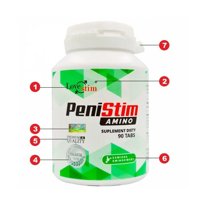 Suplement diety Penistim AMINO 90 tabletek - Wzmocnienie erekcji i przyrost mięśni