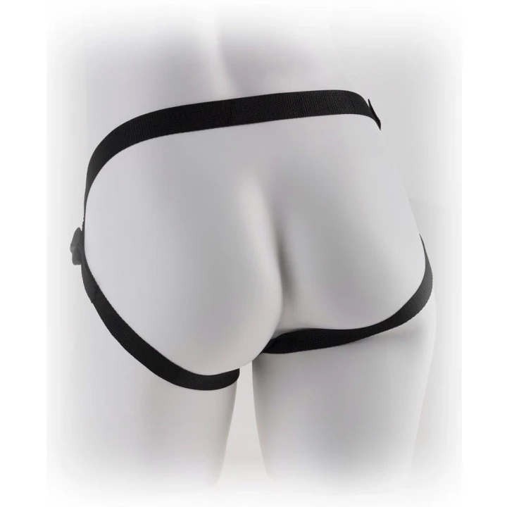 Uprząż do dilda FFS Stay-Put, regulowana, 3 pierścienie mocujące, kolor czarny