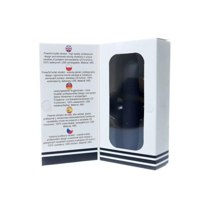 Stymulator łechtaczkowy, Matt Black - 20 funkcji, wodoodporny, ładowany przez USB