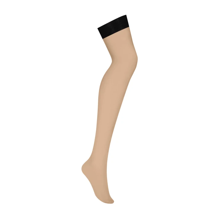 Pończochy S814 OBSESSIVE, elastyczny materiał, czarne, rozmiar S/M, 94% poliamid