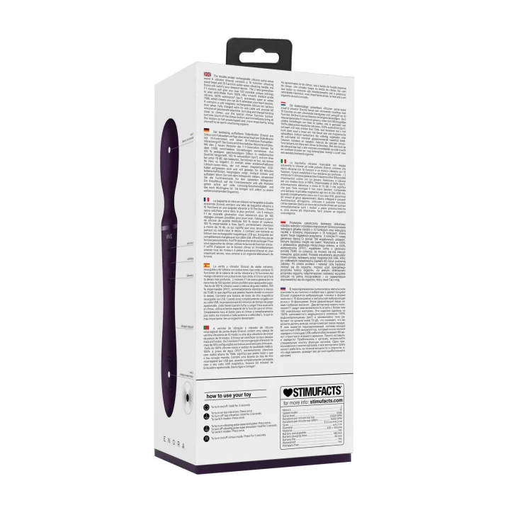 Wibrator wielofunkcyjny Enora - silikonowy, ładowany, wodoodporny, 10 trybów