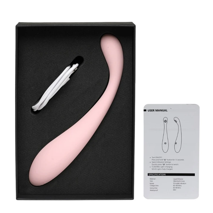 Masażer wibracyjny INTY Toys - Silikonowy, Wodoodporny, 10 trybów wibracji