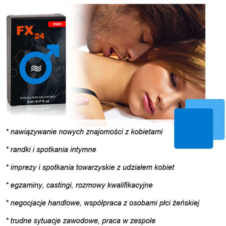 Feromony FX24 dla mężczyzn - roll-on 5 ml, świeży aromat, afrodyzjaki, tajemniczy zapach