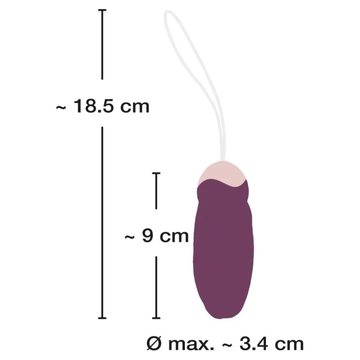 Piłka wibracyjna RC Javida z silikonu, 8 trybów prędkości, wodoodporna