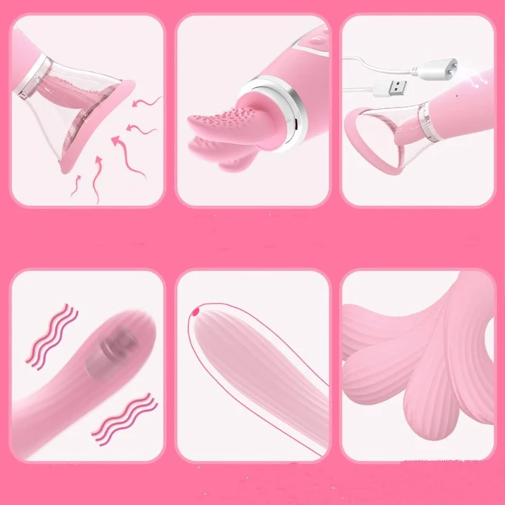 Pompka wibracyjna USB Mary, silikonowa, 3 tryby ssania, 6 wzorów wibracji