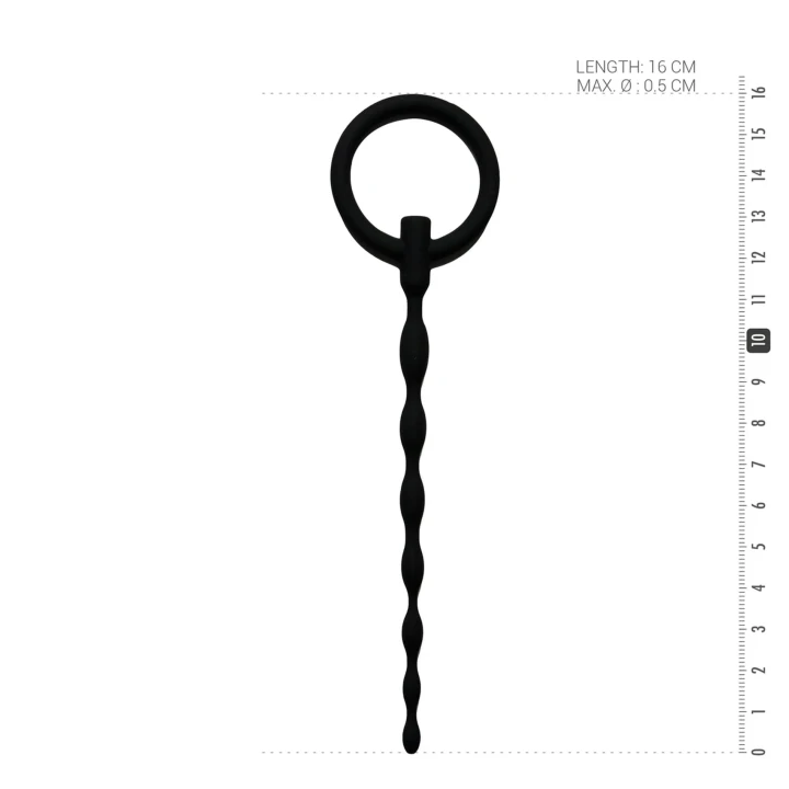 Plug do cewki moczowej, silikonowy - elastyczny z uchwytem, designerski kształt