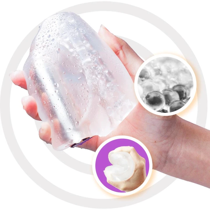 Masturbator wibrujący Master Transparent, TPE+ABS, wodoodporny, 10 trybów wibracji