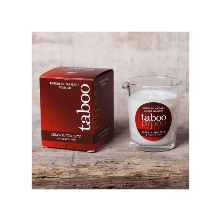 Świeca do masażu Jeux Interdist, 60g, naturalny zapach dzikiego porostu, nawilżająca