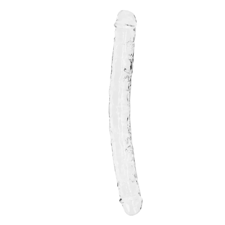 Dildo REALROCK CRYSTAL CLEAR 34 cm, wodoodporne, wolne od ftalanów