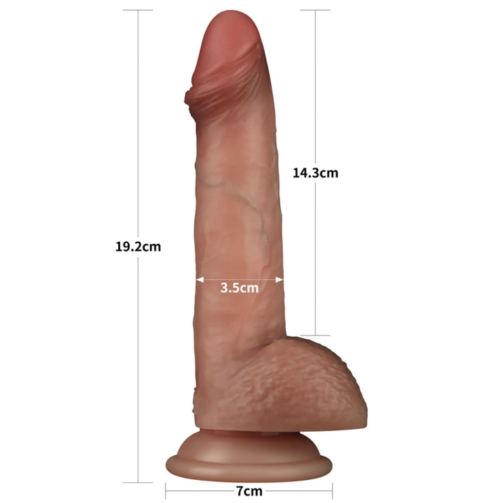 Dildo Sliding Skin Pro – silikonowe, dwuwarstwowe, długość 19 cm