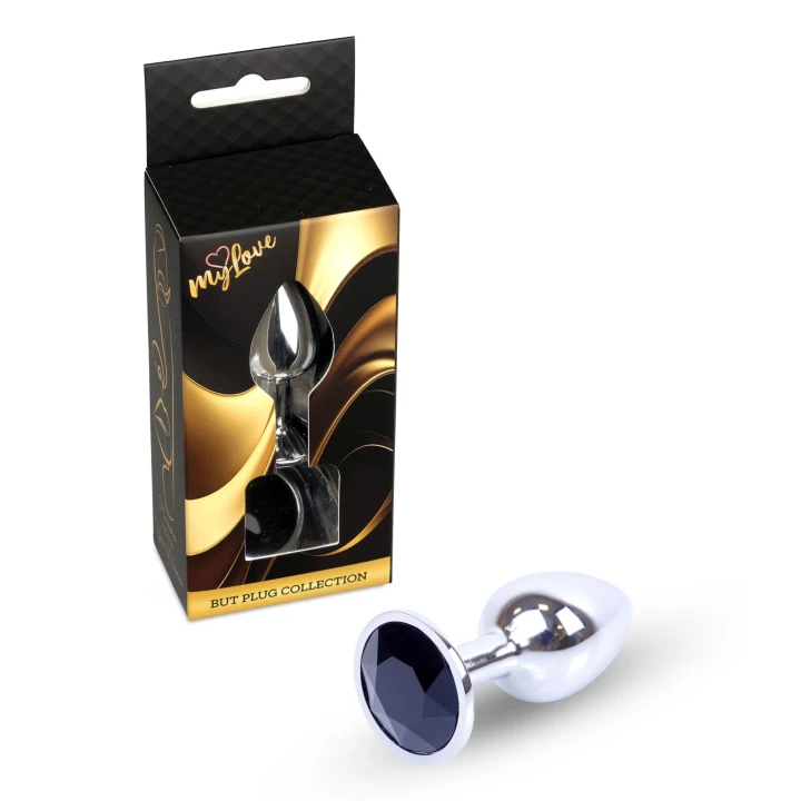 Korek analny (biżuteria) MyLove Toys – stal nierdzewna, czarny, średnica 2,7 cm