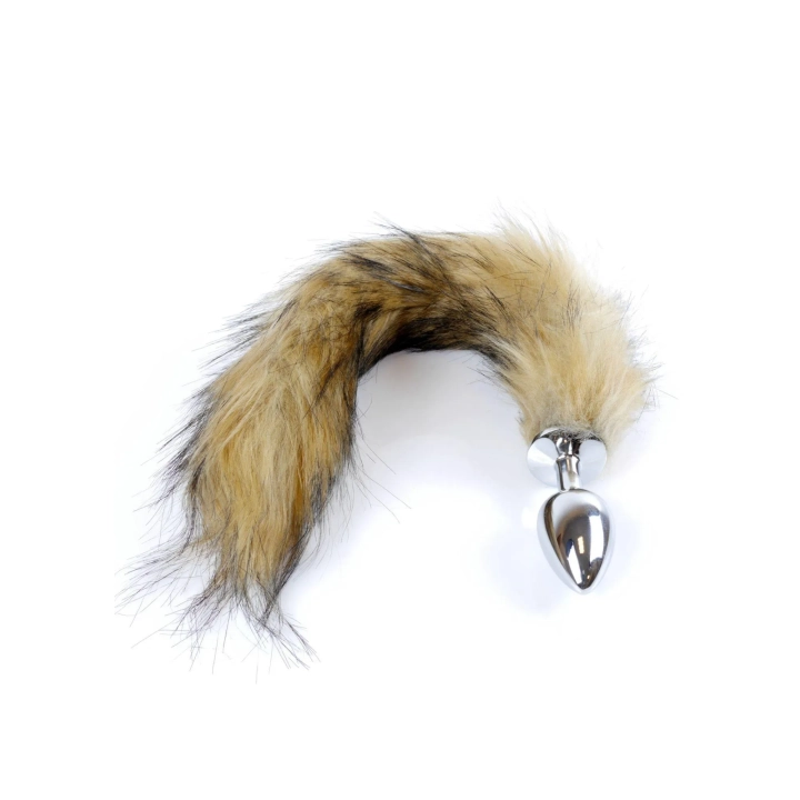 Wtyczka analna Plug-Fox TAIL XL - stal nierdzewna, długość 45 cm, puszysty ogon