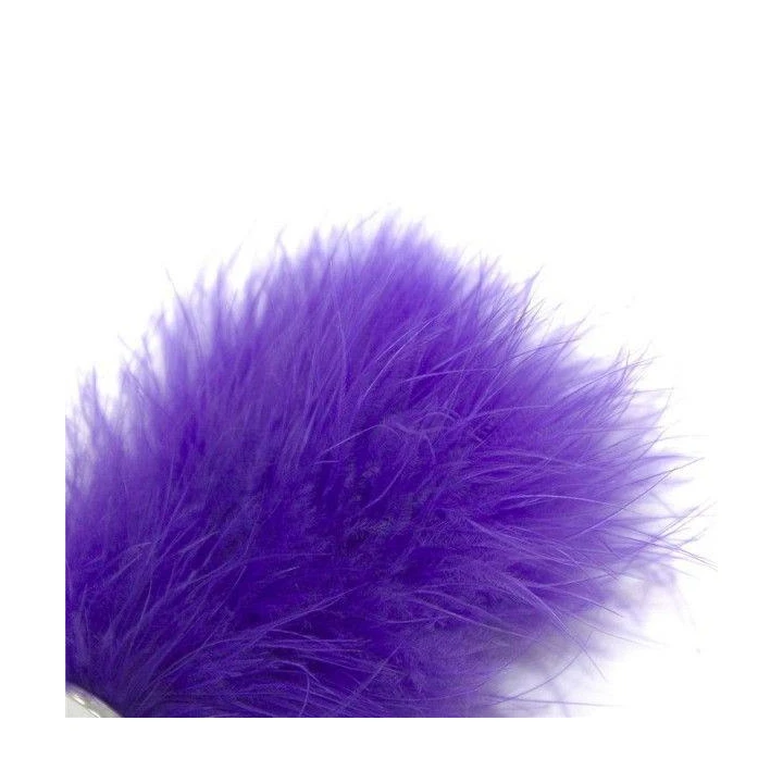Zatyczka analna ze stali Fetysz Art z króliczym ogonkiem, kolor fioletowy