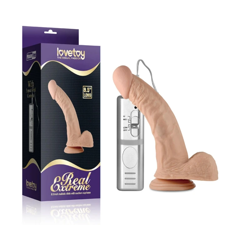 Dildo realistyczne - 8,5", 3 prędkości wibracji, wodoodporne bez ftalanów
