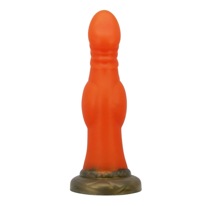 Dildo Rippled Monster Blazeheart - 18,5 cm, silikon, przyssawka, ergonomiczny kształt