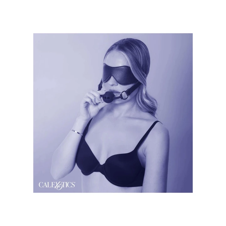 Maska na oczy z silikonowym kneblem - Stretch-to-fit, oddychający, trwały 3,7cm