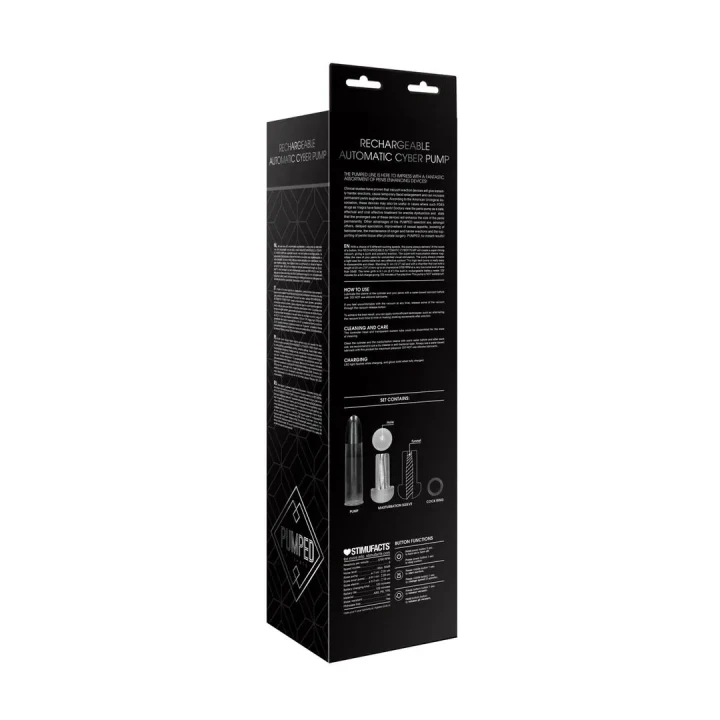 Podciśnieniowa pompka erekcyjna – CyberPump Series | Akumulatorowa, 3 poziomy ssania, TPE tuleja