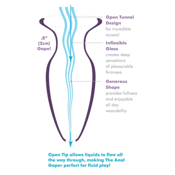 Gaper analny Anal Fantasy Elite, szklany, ergonomiczny, uniseksowy