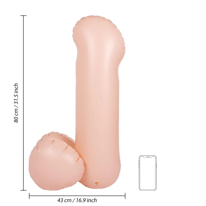 Nadmuchiwany penis 32''/ 80 cm - wodoodporny, PVC, idealny na imprezy