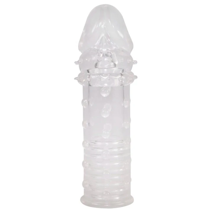 Przedłużacz penisa Adonis - TPE, 16 cm długości, średnica 2-4 cm, przezroczysty