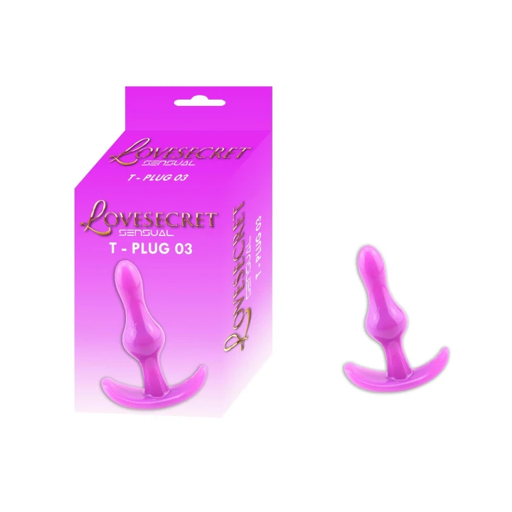 Korek analny Lovesecret Sensual LS11, 8,5 cm, TPE, fioletowy, dla początkujących