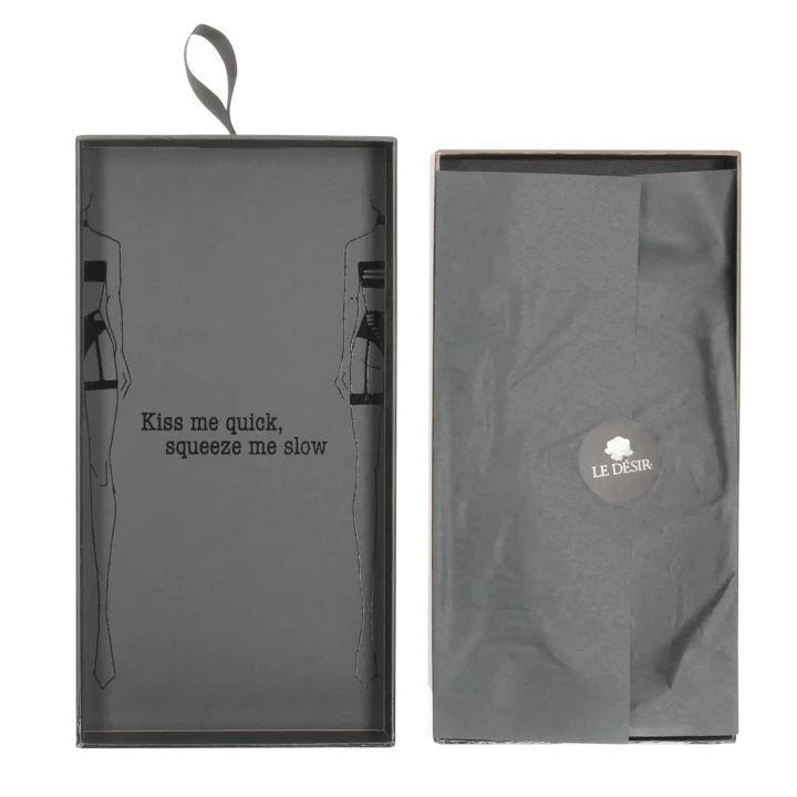 Bielizna erotyczna LE DESIRE – Zestaw 3-częściowy: Choker, Top Bandeau, Pantie z Pasami