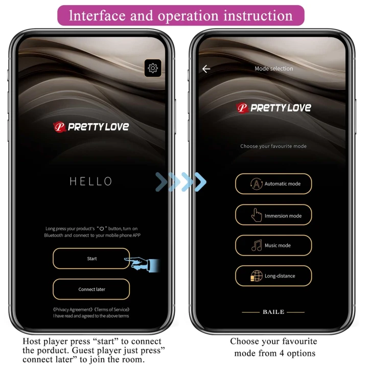 Wibrator do penetracji PRETTY LOVE Klay, silikon, 10 funkcji wibracji, 10 poziomów thrustingu