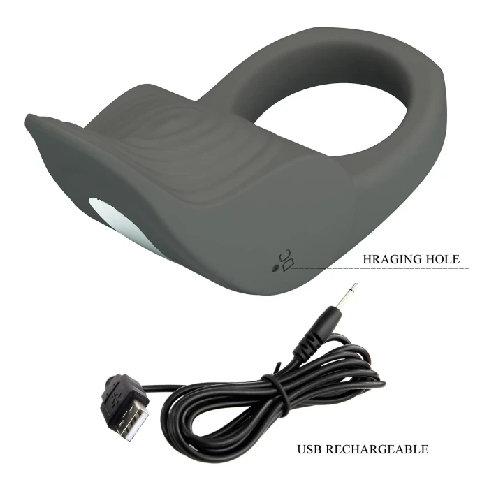 Pierścień wibracyjny PRETTY LOVE, silikonowy, 10 funkcji wibracji, pamięć