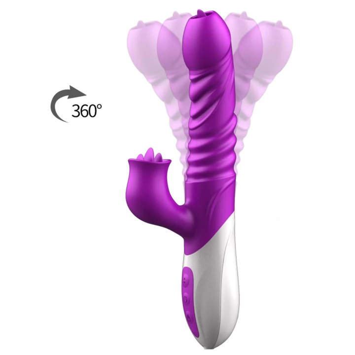 Wibrator silikonowy - Unikalna funkcja ogrzewania, 10 trybów, wodoodporny