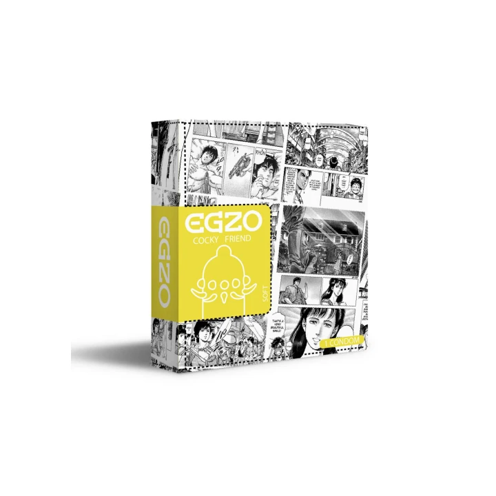 Prezerwatywy lateksowe Egzo Bee’s Knees, długość 18-19 cm, wypustki dla zwiększonej przyjemności