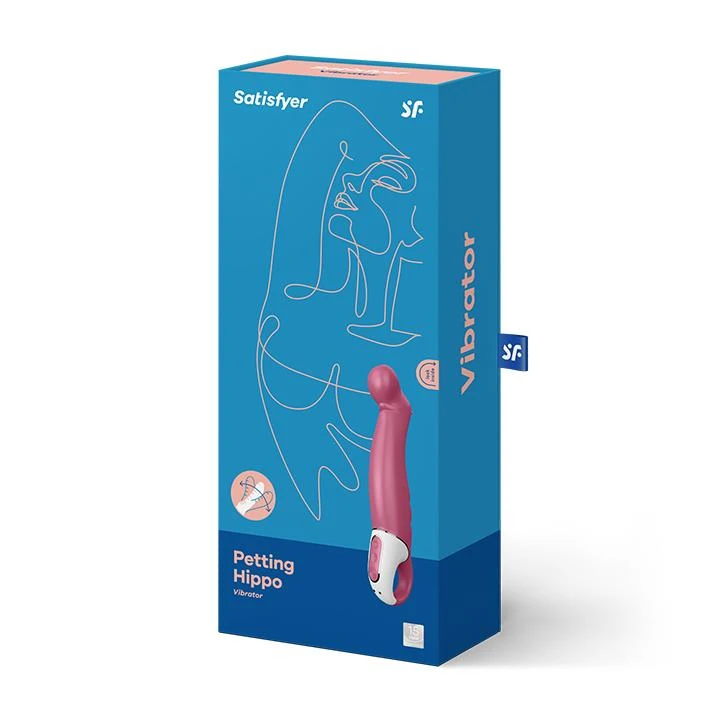 Wibrator - Satisfyer Petting Hippo, 12 trybów wibracji, wodoodporny, 22.9 cm